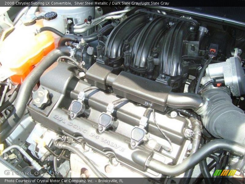 Silver Steel Metallic / Dark Slate Gray/Light Slate Gray 2008 Chrysler Sebring LX Convertible