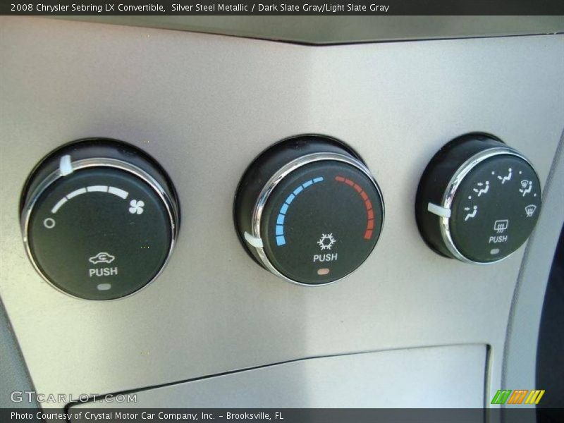 Silver Steel Metallic / Dark Slate Gray/Light Slate Gray 2008 Chrysler Sebring LX Convertible