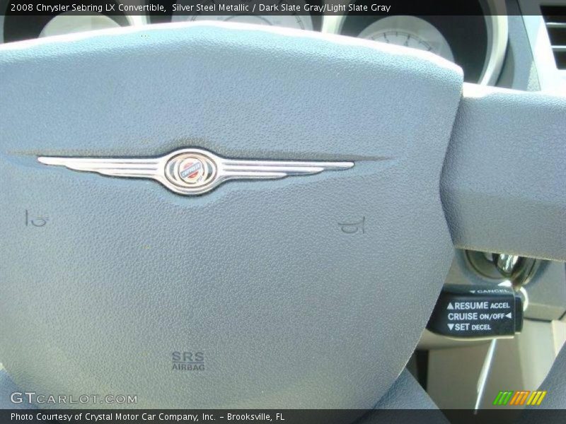 Silver Steel Metallic / Dark Slate Gray/Light Slate Gray 2008 Chrysler Sebring LX Convertible