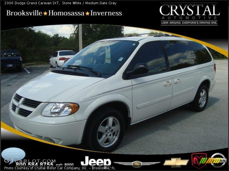 Stone White / Medium Slate Gray 2006 Dodge Grand Caravan SXT