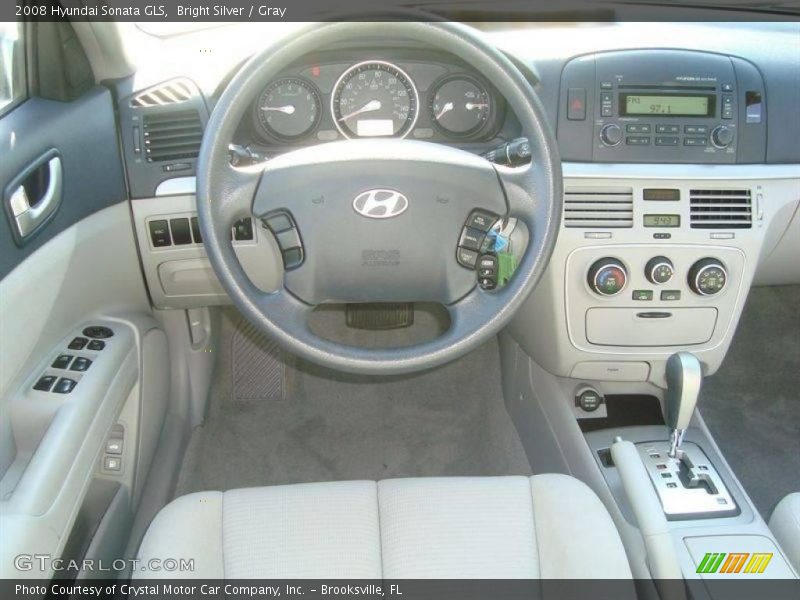 Bright Silver / Gray 2008 Hyundai Sonata GLS