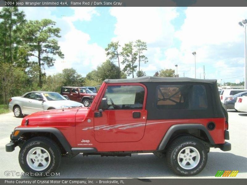 Flame Red / Dark Slate Gray 2004 Jeep Wrangler Unlimited 4x4