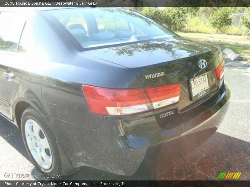 Deepwater Blue / Gray 2008 Hyundai Sonata GLS