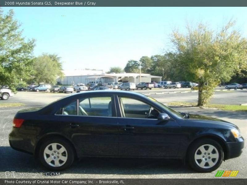 Deepwater Blue / Gray 2008 Hyundai Sonata GLS