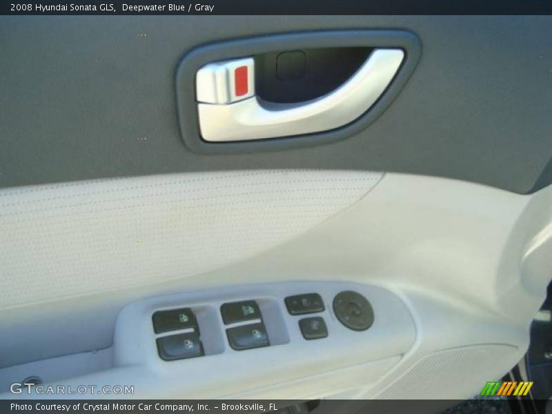 Deepwater Blue / Gray 2008 Hyundai Sonata GLS