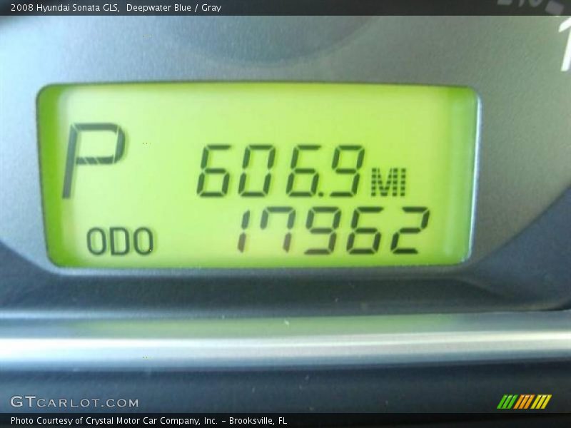 Deepwater Blue / Gray 2008 Hyundai Sonata GLS