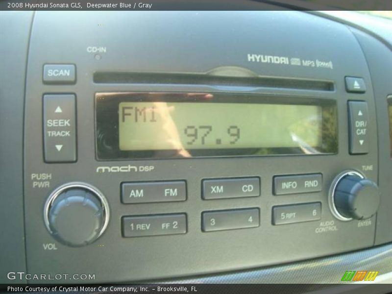 Deepwater Blue / Gray 2008 Hyundai Sonata GLS