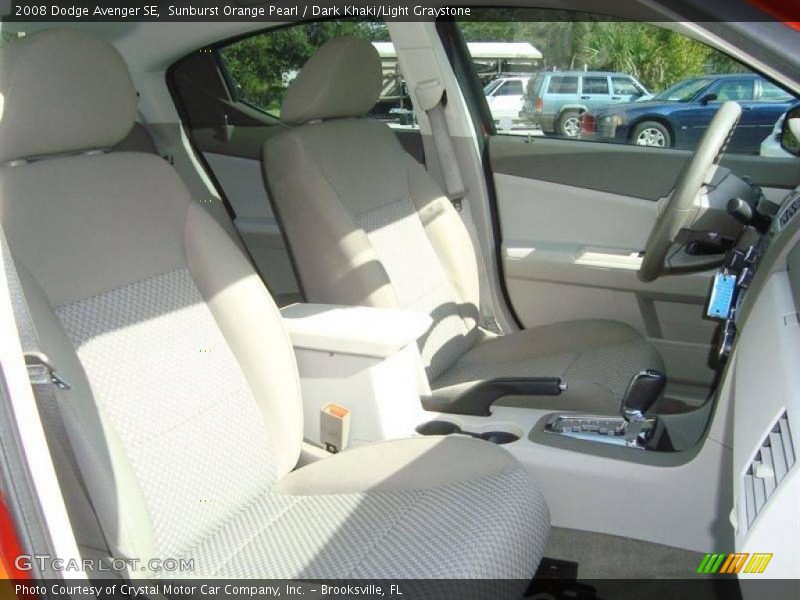 Sunburst Orange Pearl / Dark Khaki/Light Graystone 2008 Dodge Avenger SE
