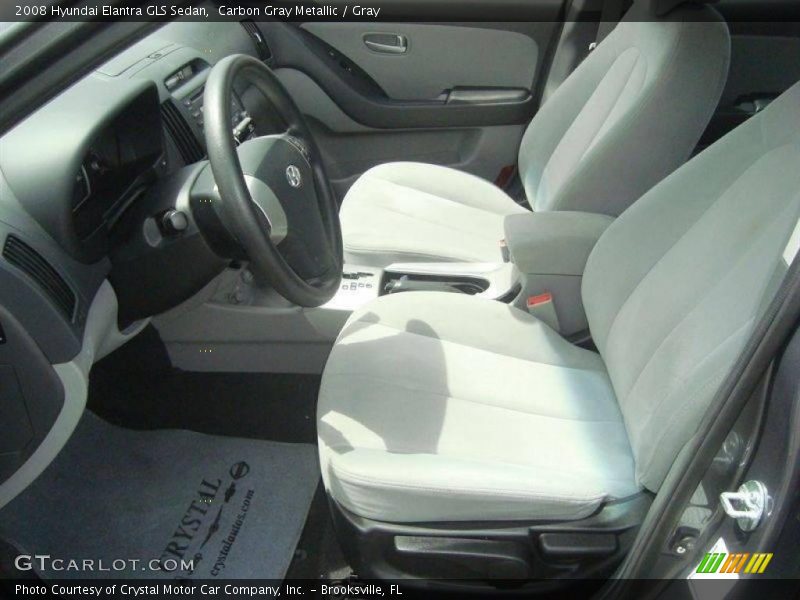 Carbon Gray Metallic / Gray 2008 Hyundai Elantra GLS Sedan