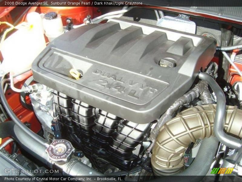 Sunburst Orange Pearl / Dark Khaki/Light Graystone 2008 Dodge Avenger SE