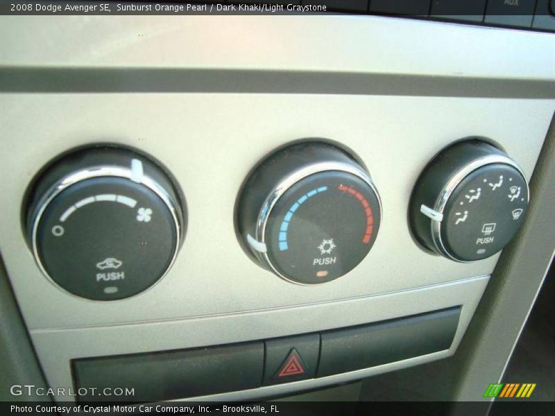 Sunburst Orange Pearl / Dark Khaki/Light Graystone 2008 Dodge Avenger SE
