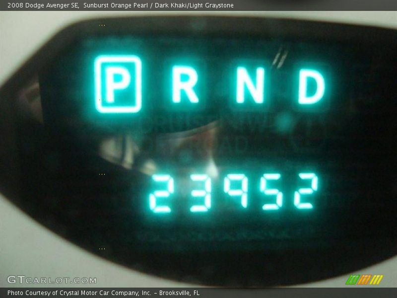 Sunburst Orange Pearl / Dark Khaki/Light Graystone 2008 Dodge Avenger SE