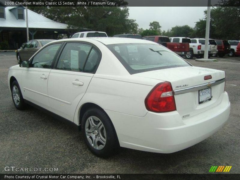 White / Titanium Gray 2008 Chevrolet Malibu Classic LS Sedan