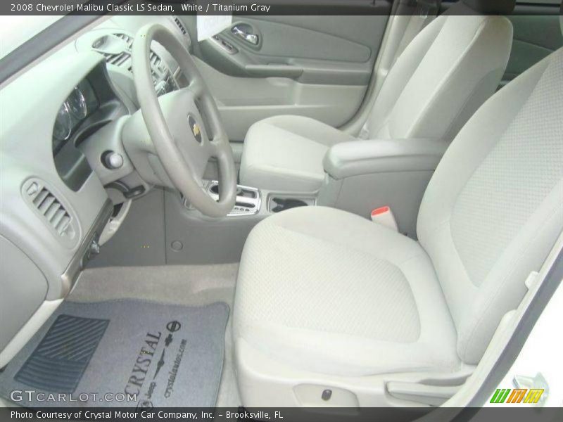 White / Titanium Gray 2008 Chevrolet Malibu Classic LS Sedan