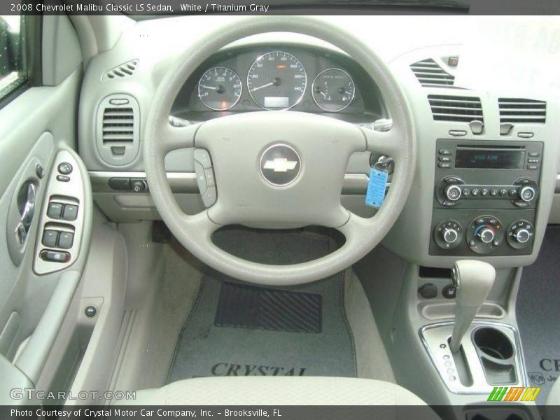 White / Titanium Gray 2008 Chevrolet Malibu Classic LS Sedan
