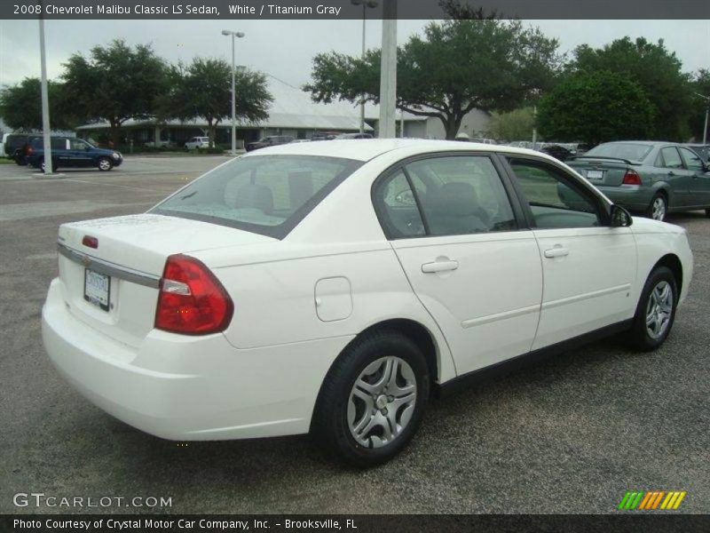 White / Titanium Gray 2008 Chevrolet Malibu Classic LS Sedan
