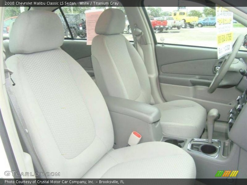 White / Titanium Gray 2008 Chevrolet Malibu Classic LS Sedan