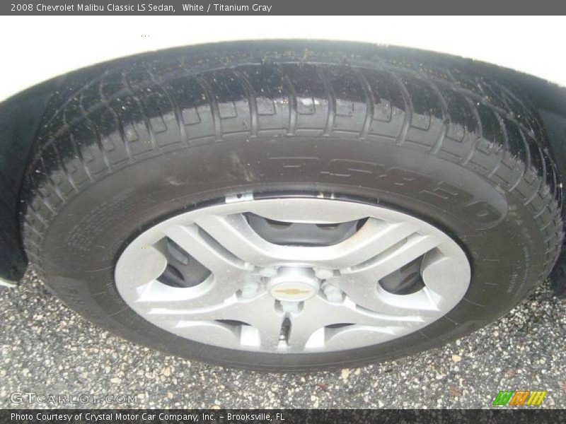 White / Titanium Gray 2008 Chevrolet Malibu Classic LS Sedan