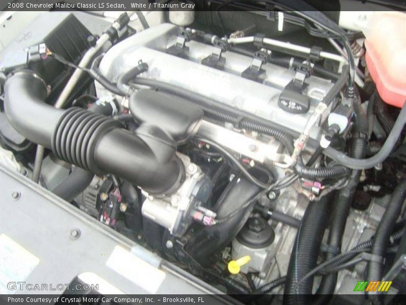 White / Titanium Gray 2008 Chevrolet Malibu Classic LS Sedan