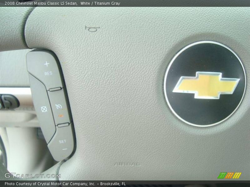 White / Titanium Gray 2008 Chevrolet Malibu Classic LS Sedan