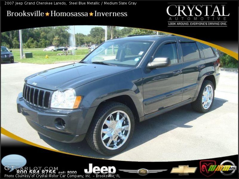 Steel Blue Metallic / Medium Slate Gray 2007 Jeep Grand Cherokee Laredo