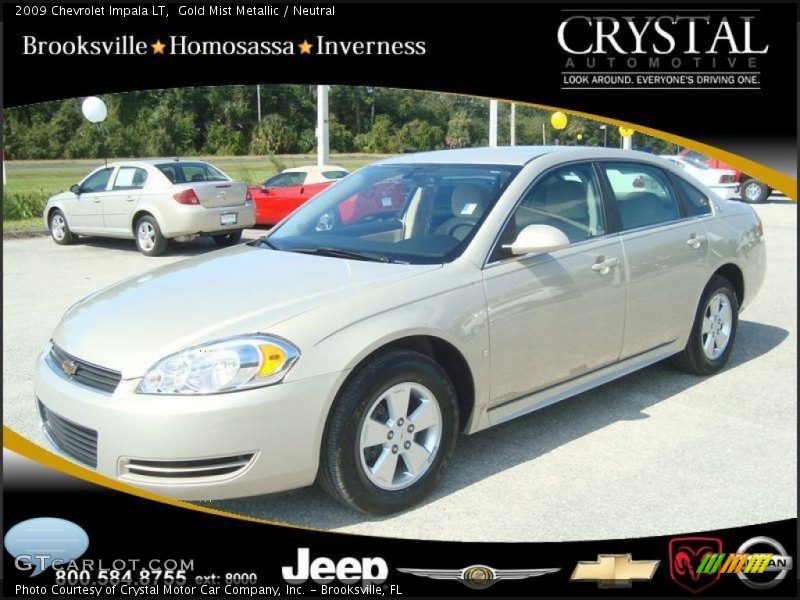 Gold Mist Metallic / Neutral 2009 Chevrolet Impala LT
