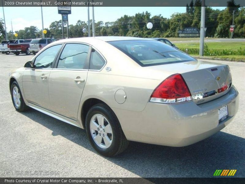 Gold Mist Metallic / Neutral 2009 Chevrolet Impala LT