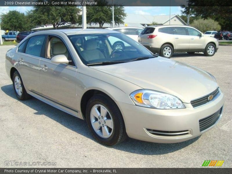 Gold Mist Metallic / Neutral 2009 Chevrolet Impala LT