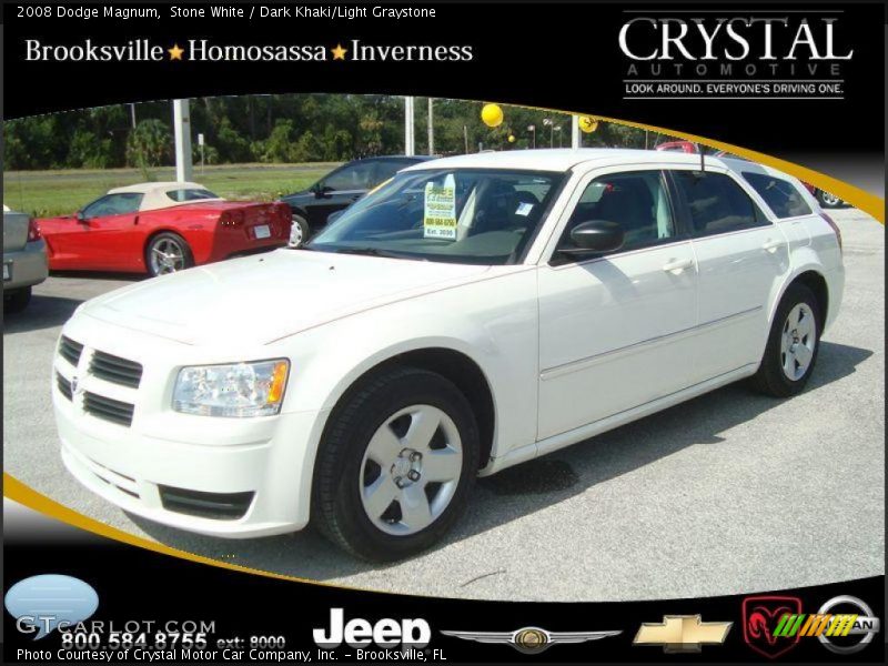 Stone White / Dark Khaki/Light Graystone 2008 Dodge Magnum