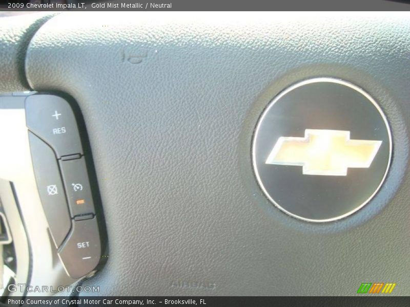 Gold Mist Metallic / Neutral 2009 Chevrolet Impala LT