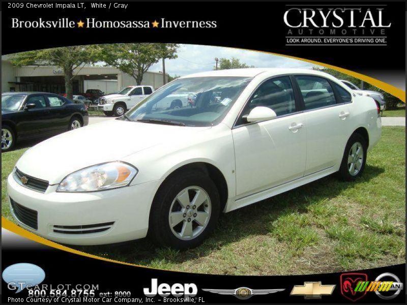 White / Gray 2009 Chevrolet Impala LT