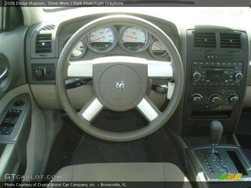 Stone White / Dark Khaki/Light Graystone 2008 Dodge Magnum