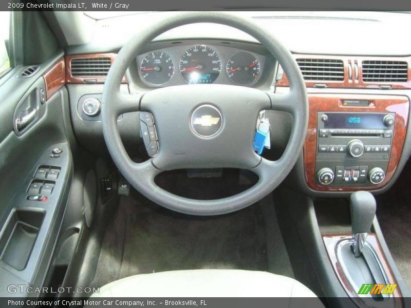 White / Gray 2009 Chevrolet Impala LT