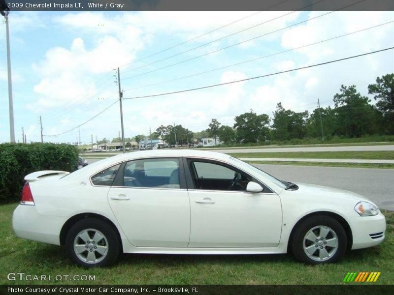 White / Gray 2009 Chevrolet Impala LT