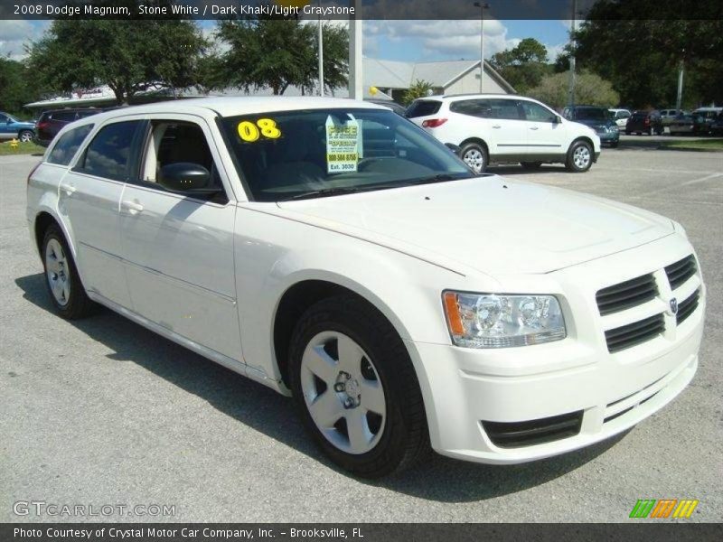 Stone White / Dark Khaki/Light Graystone 2008 Dodge Magnum