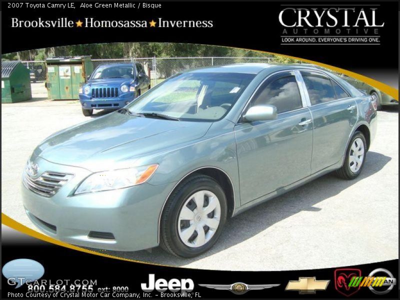 Aloe Green Metallic / Bisque 2007 Toyota Camry LE