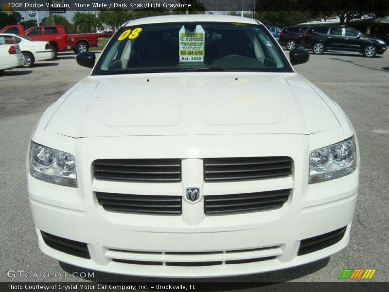 Stone White / Dark Khaki/Light Graystone 2008 Dodge Magnum