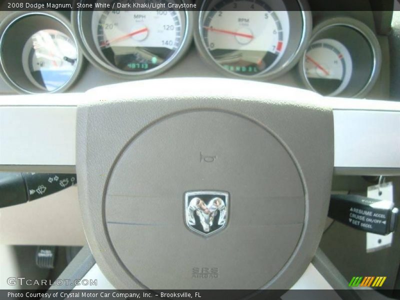 Stone White / Dark Khaki/Light Graystone 2008 Dodge Magnum