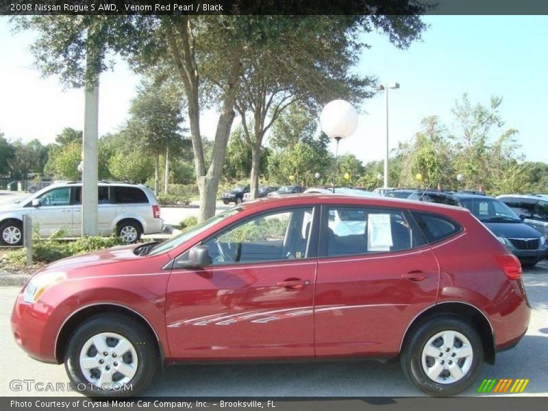 Venom Red Pearl / Black 2008 Nissan Rogue S AWD