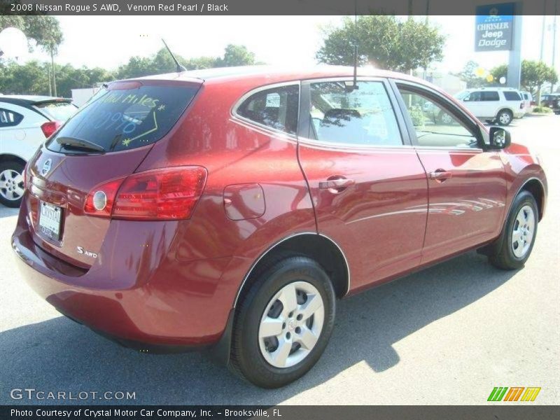 Venom Red Pearl / Black 2008 Nissan Rogue S AWD
