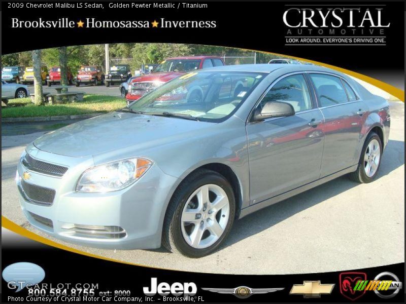 Golden Pewter Metallic / Titanium 2009 Chevrolet Malibu LS Sedan