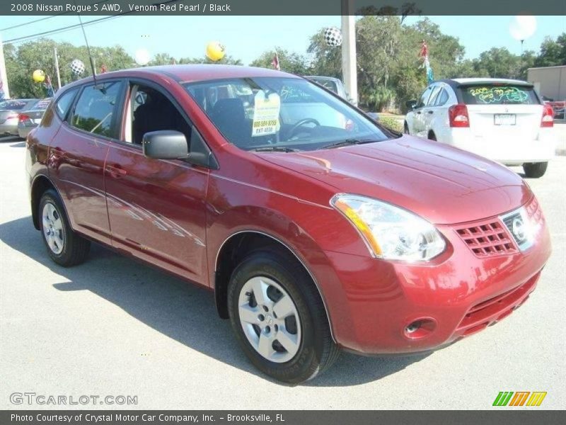 Venom Red Pearl / Black 2008 Nissan Rogue S AWD