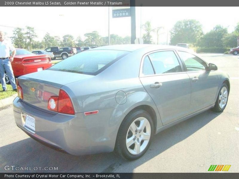 Golden Pewter Metallic / Titanium 2009 Chevrolet Malibu LS Sedan