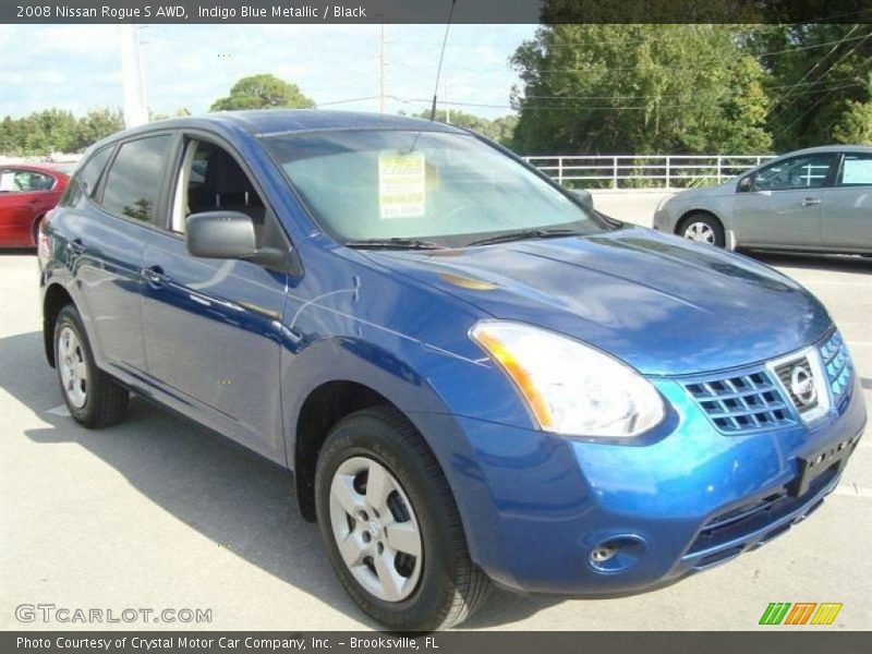 Indigo Blue Metallic / Black 2008 Nissan Rogue S AWD