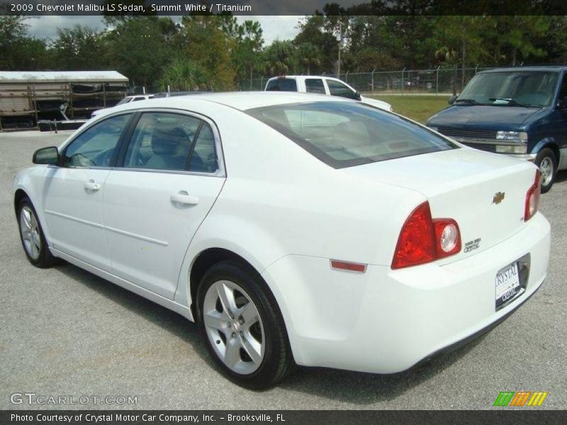 Summit White / Titanium 2009 Chevrolet Malibu LS Sedan