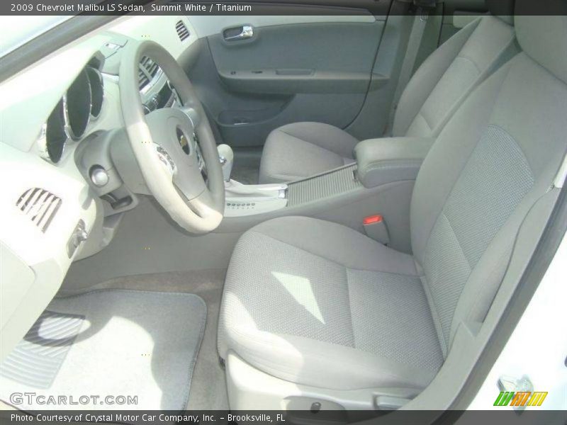 Summit White / Titanium 2009 Chevrolet Malibu LS Sedan