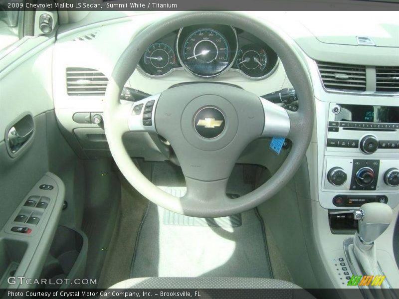 Summit White / Titanium 2009 Chevrolet Malibu LS Sedan