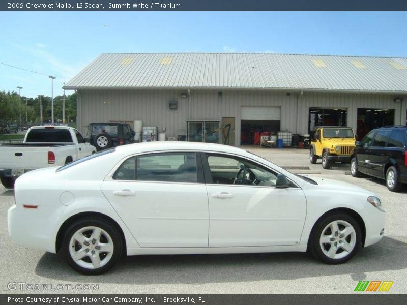 Summit White / Titanium 2009 Chevrolet Malibu LS Sedan