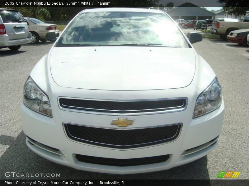 Summit White / Titanium 2009 Chevrolet Malibu LS Sedan