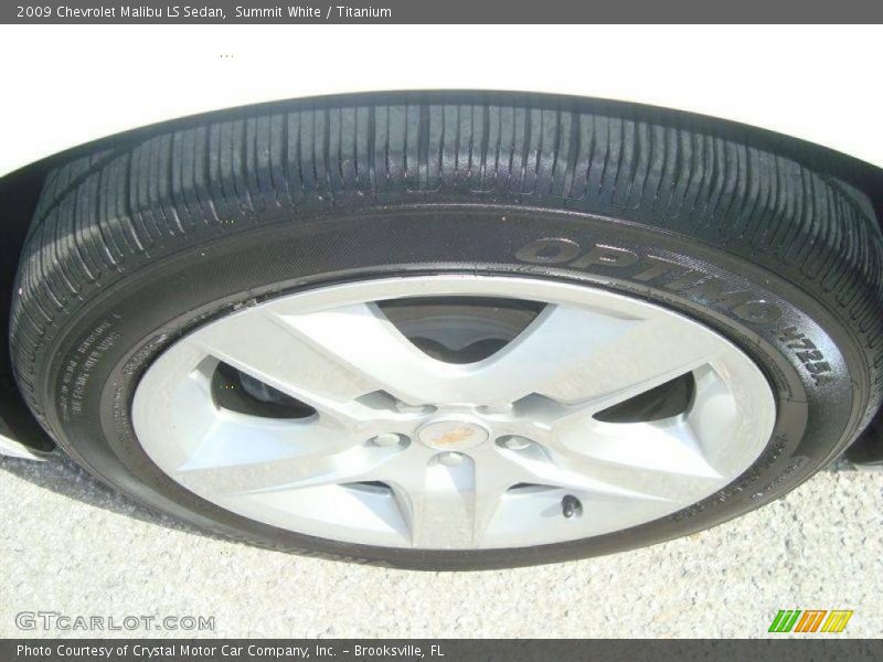 Summit White / Titanium 2009 Chevrolet Malibu LS Sedan